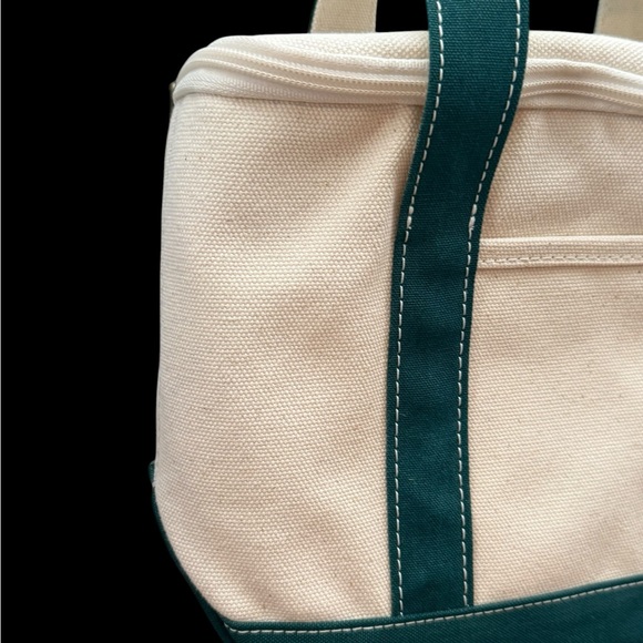 Vintage 90s L.L. Bean Boat and Tote Lunch Insulated Cooler Bag Green Handles EUC - Picture 4 of 10
